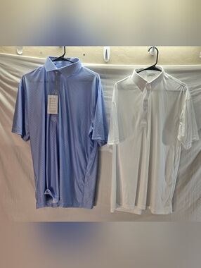 Lot of 2 Collars & Co Men's Size XL Polo Dress Shirts New with Tags & NWOT